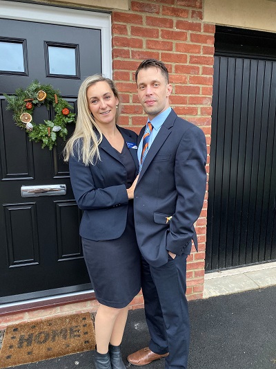 Sales advisor at Bicester housebuilder marks top year–with engagement to colleague